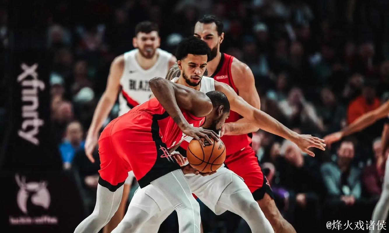 杨瀚森贡献3分3板2助，阿夫迪亚狂砍41分，开拓者1分惊险击败火箭
